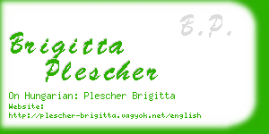 brigitta plescher business card
